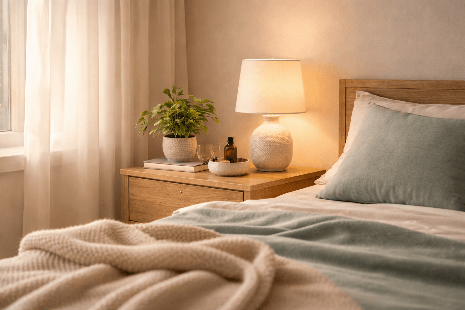 A peaceful quiet corner evoking stillness and safety