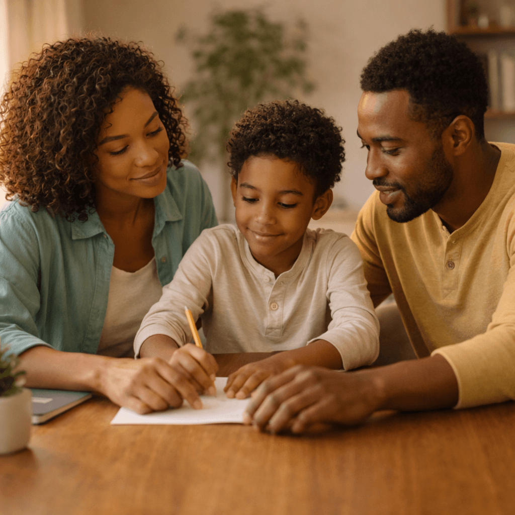 Specialist working one-on-one with a family